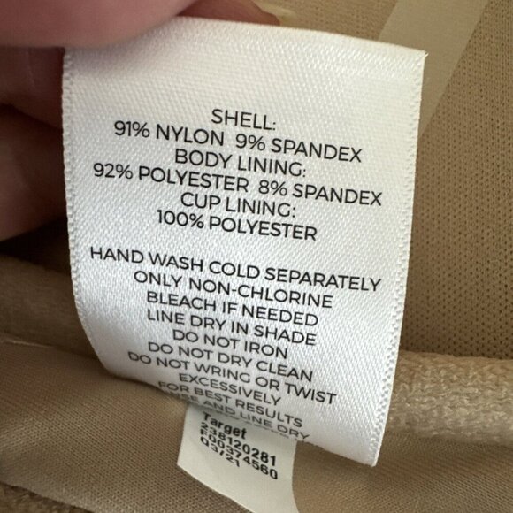 Shade & Shore Women's 38DD Padded Tie Shoulder Plunge Rib Swim Top Green - Picture 12 of 15